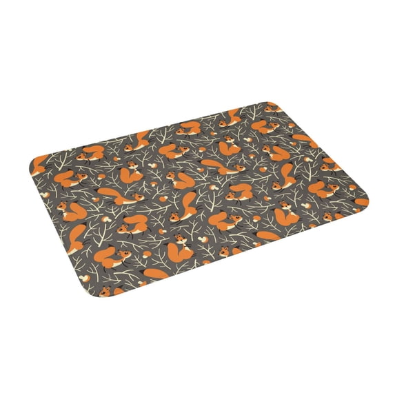 Goofa 16"x24" Inches Fox And Mushroom Doormats for Outdoor Entrance - Non-Slip Welcome Mat, Heavy Duty Door Mats Outdoor, Spring Doormat