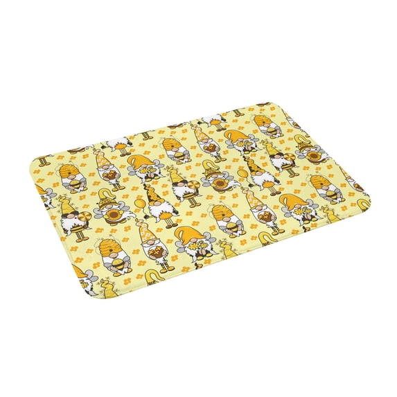 Goofa 16"x24" Inches Garden Honeybee Gnomes Doormats for Outdoor Entrance - Non-Slip Welcome Mat, Heavy Duty Door Mats Outdoor, Spring Doormat