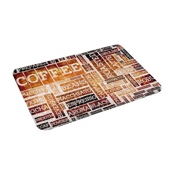 Goofa 16"x24" Inches Hand Drawn Vintage Coffee Doormats for Outdoor Entrance - Non-Slip Welcome Mat, Heavy Duty Door Mats Outdoor, Spring Doormat
