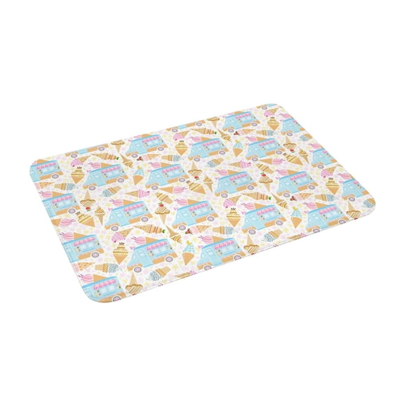 Goofa 16"x24" Inches Icecream Truck Doormats for Outdoor Entrance - Non-Slip Welcome Mat, Heavy Duty Door Mats Outdoor, Spring Doormat