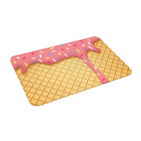 Goofa 16"x24" Inches Pink Ice Cream Doormats for Outdoor Entrance - Non-Slip Welcome Mat, Heavy Duty Door Mats Outdoor, Spring Doormat
