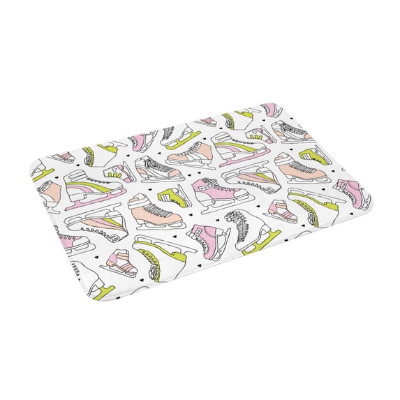 Goofa 16"x24" Inches Pink skates Doormats for Outdoor Entrance - Non-Slip Welcome Mat, Heavy Duty Door Mats Outdoor, Spring Doormat