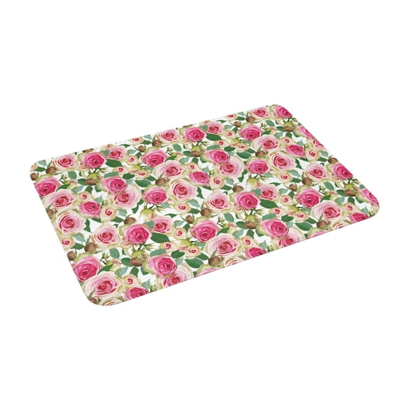 Goofa 16"x24" Inches Rose Flowers Doormats for Outdoor Entrance - Non-Slip Welcome Mat, Heavy Duty Door Mats Outdoor, Spring Doormat