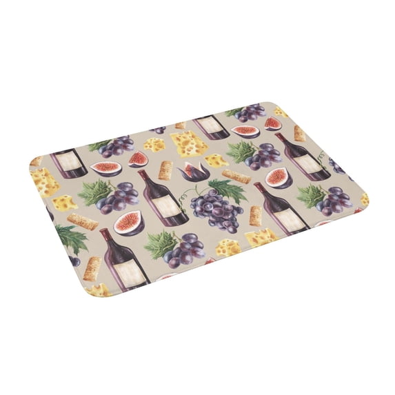 Goofa 16"x24" Inches Watercolor Bottles And Glasses Doormats for Outdoor Entrance - Non-Slip Welcome Mat, Heavy Duty Door Mats Outdoor, Spring Doormat
