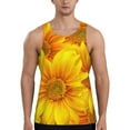 thumbnail image 1 of Goofa 3D Sunflowers Pattern Men's Workout Tank Top Slim-Fit Tank Quick Dry Fit Muscle Tank Top Beach Tank Top Bodybuilding Sleeveless T Shirt-Medium, 1 of 7