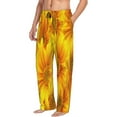 thumbnail image 1 of Goofa 3D Sunflowers Printed Soft Pajama Pants for Men, Wide Leg Comfy Casual Lounge Yoga Pants-Small, 1 of 9