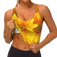 thumbnail image 1 of Goofa 3D Sunflowers Printed Sports Bras for Women, High Impact Running Bra Workout Crop Tank Tops Longline Sports Bra Push up-Large, 1 of 9
