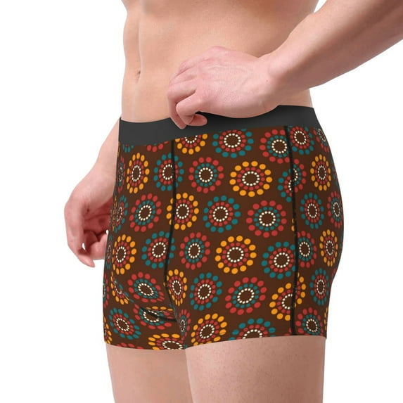 Goofa 60s and 70s Aesthetic1 Printed Men's Boxer Briefs Underwear, Moisture-Wicking Underwear, Trunk,Soft and Breathable Cotton Underwear-