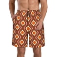 thumbnail image 1 of Goofa 70's Retro Printed Mens Swim Trunks Summer Quick Dry Short Beach Swimwear Bathing Suits-Large, 1 of 9