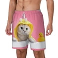 thumbnail image 1 of Goofa A Funny Cat Printed Men's Swim Trunks Board Shorts Quick Dry Mens Swimming Trunks with Compression Liner,Breathable Fit Hawaii Beach Shorts-Small, 1 of 9