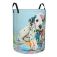 thumbnail image 1 of Goofa A Funny Little Dalmatian Puppy Printed Circular Hamper,Laundry Basket with Handles,Storage Baskets Foldable,Large Capacity Laundry Hamper-, 1 of 8