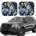 thumbnail image 1 of Goofa Abstract Blue Squares Pattern 2 Piece Car Windshield Sun Shade Foldable | Front Windshield Shade for Sun, Heat and UV Rays | Sunshade for Car Front Window-Small, 1 of 7