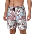 thumbnail image 1 of Goofa Abstract Floral Printed Men's Swim Trunks Board Shorts Quick Dry Mens Swimming Trunks with Compression Liner,Breathable Fit Hawaii Beach Shorts-, 1 of 9