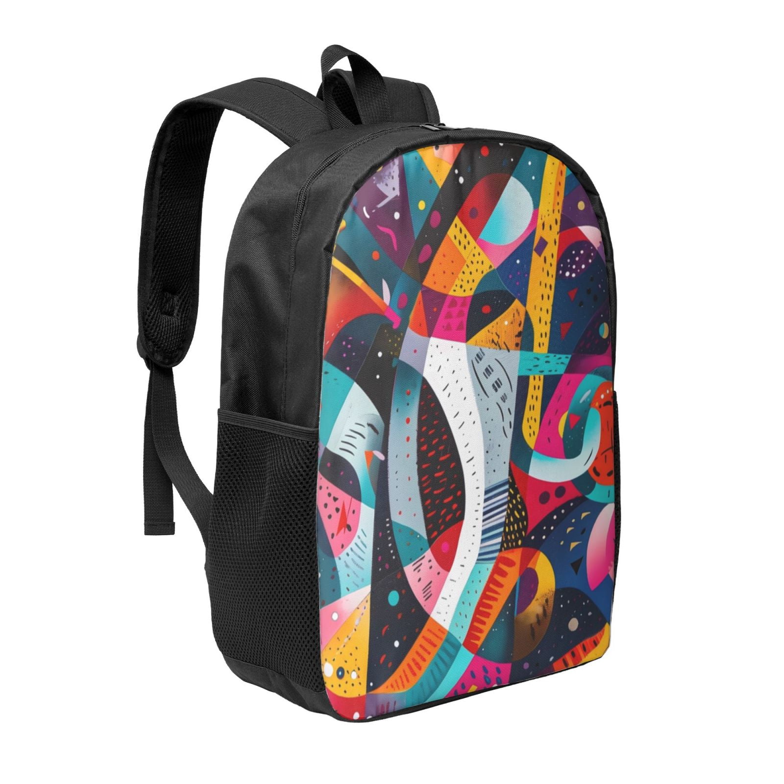 Goofa Abstract Jazz Instrumental Pattern 17in Student Backpack - School ...