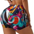 thumbnail image 1 of Goofa Abstract Jazz Instrumental Printed Workout Shorts Women Seamless Scrunch Butt Lifting High Waisted Gym Booty Shorts Elastic Workout Shorts-Medium, 1 of 8