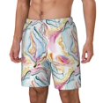 thumbnail image 1 of Goofa Abstract Marble Texture Printed Men's Swim Trunks Board Shorts Quick Dry Mens Swimming Trunks with Compression Liner,Breathable Fit Hawaii Beach Shorts-X-Large, 1 of 9