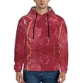 thumbnail image 1 of Goofa Abstract Red Marble for Men's Hooded Sweatshirt - Lightweight Pullover Hoodie with Kangaroo Pocket, Perfect for Everyday Wear-3X-Large, 1 of 7