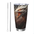 thumbnail image 1 of Goofa Abstract White Dragon for 20 oz Skinny Tumbler Stainless Steel Coffee Mug Slim Vacuum Insulated Travel Cup Car Cup-Straw Two-piece Set, 1 of 8