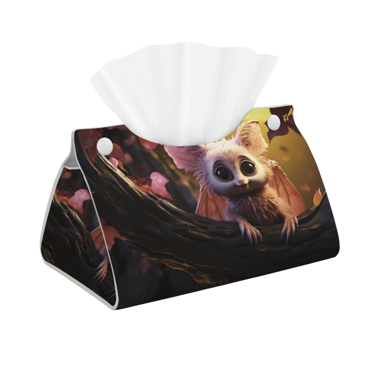 Goofa Adorable Fluffy Bat Pattern Triangle Square Tissue Box Cover ...