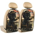 thumbnail image 1 of Goofa Adorable Kitten On Mini Train Pattern Car Back Seat Protector for Kids (2 Pack) ,Anti-kick Storage Mat for Car Seats,Shields from Footprints, 1 of 6