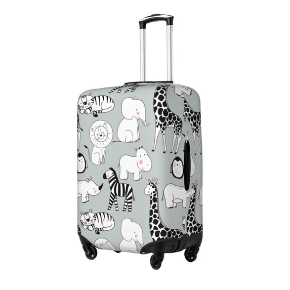 Goofa African Animals Pattern Luggage Covers For Suitcase,Suitcase Cover Protector Fit 18-32 Inch Luggage-Small