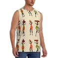 thumbnail image 1 of Goofa African Women Printed Men's Sleeveless T-Shirt - Athletic Gym Workout Tank Top for Men - Moisture-Wicking, UPF 30+ Quick-Dry Muscle Tee-X-Large, 1 of 8