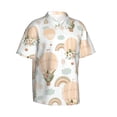 thumbnail image 1 of Goofa Air Balloon and Flower Hawaiian Shirt for Men, Unisex Summer Beach Casual Short Sleeve Button Down Shirts,Aloha Tropical Floral print shirt-Medium, 1 of 9