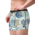 thumbnail image 1 of Goofa Algae Corals and Seashells Printed Men's Boxer Briefs Underwear, Moisture-Wicking Underwear, Trunk,Soft and Breathable Cotton Underwear-Large, 1 of 9