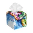 thumbnail image 1 of Goofa Alligator Donut Pool Float Tissue Box Cover PVC Leather Tissue Holder Square Facial Tissue Case Facial Paper Organizer Dispenser for Bathroom, Vanity Countertop, 1 of 8