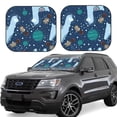 thumbnail image 1 of Goofa Alpaca Astronaut in Space Pattern 2 Piece Car Windshield Sun Shade Foldable | Front Windshield Shade for Sun, Heat and UV Rays | Sunshade for Car Front Window-Small, 1 of 7