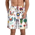 thumbnail image 1 of Goofa Alpaca Flower Printed Mens Swim Trunks Summer Quick Dry Short Beach Swimwear Bathing Suits-XX-Large, 1 of 9