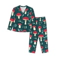 thumbnail image 1 of Goofa Amanita Mushroom Printed Women’s 2 Piece Pajama Set Super,Pajamas Women's Long Sleeve Sleepwear Soft Button Down Loungewear Pjs Lounge Set Nightwear-, 1 of 9