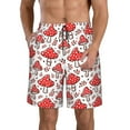 thumbnail image 1 of Goofa Amanita Red Mushroom Printed Mens Swim Trunks Summer Quick Dry Short Beach Swimwear Bathing Suits-Medium, 1 of 9