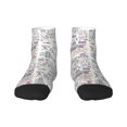 thumbnail image 1 of Goofa America Landmarks2 Pattern Non Slip Socks with Grips for Elderly, Crew Socks Yoga Hospital Socks Cushioned Sole Gripper Socks for Men Women, 1 of 5