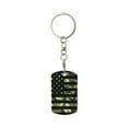 thumbnail image 1 of Goofa American Flag Camo Printed Rectangular Metal Keychain Bag Charm Floral Charm for Purse Keys Metal Keyring Gift for Women Accessories, 1 of 7