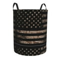 thumbnail image 1 of Goofa American Flag with Desert Camouflage Printed Circular Hamper,Laundry Basket with Handles,Storage Baskets Foldable,Large Capacity Laundry Hamper-Small, 1 of 8
