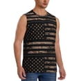 thumbnail image 1 of Goofa American Flag with Desert Camouflage Printed Men's Sleeveless T-Shirt - Athletic Gym Workout Tank Top for Men - Moisture-Wicking, UPF 30+ Quick-Dry Muscle Tee-, 1 of 8