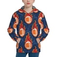 thumbnail image 1 of Goofa American Football and Fire Flames Pattern Hooded Sweatshirt for Youth Trendy youth sweatshirt Casual Hoodie for Boys and Girls-X-Large, 1 of 6