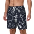 thumbnail image 1 of Goofa Anchor and Lighthouse Printed Men's Swim Trunks Board Shorts Quick Dry Mens Swimming Trunks with Compression Liner,Breathable Fit Hawaii Beach Shorts-Large, 1 of 9