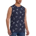 thumbnail image 1 of Goofa Anchor Printed Men's Sleeveless T-Shirt - Athletic Gym Workout Tank Top for Men - Moisture-Wicking, UPF 30+ Quick-Dry Muscle Tee-XX-Large, 1 of 8