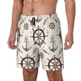 thumbnail image 1 of Goofa Anchor with Rope Printed Men's Swim Trunks Board Shorts Quick Dry Mens Swimming Trunks with Compression Liner,Breathable Fit Hawaii Beach Shorts-Large, 1 of 9