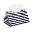 thumbnail image 1 of Goofa Anchors Pattern Triangle Square Tissue Box Cover, Modern PVC Leathe Facial Paper Holder,Decorative Holder/Organizer for Bathroom Vanity Countertop, 1 of 9