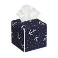 thumbnail image 1 of Goofa Anchors Tissue Box Cover PVC Leather Tissue Holder Square Facial Tissue Case Facial Paper Organizer Dispenser for Bathroom, Vanity Countertop, 1 of 8