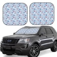thumbnail image 1 of Goofa Animal Pattern 2 Piece Car Windshield Sun Shade Foldable | Front Windshield Shade for Sun, Heat and UV Rays | Sunshade for Car Front Window-Large, 1 of 7