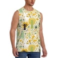 thumbnail image 1 of Goofa Animal Tree Printed Men's Sleeveless T-Shirt - Athletic Gym Workout Tank Top for Men - Moisture-Wicking, UPF 30+ Quick-Dry Muscle Tee-Large, 1 of 8