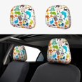 thumbnail image 1 of Goofa Animals Pattern 2 PCS Car Headrest Cover, Headrest Protector,Universal Interior Car Accessories, 1 of 6