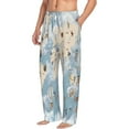 thumbnail image 1 of Goofa Animals Travel World Map Printed Soft Pajama Pants for Men, Wide Leg Comfy Casual Lounge Yoga Pants-Large, 1 of 9