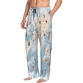 thumbnail image 1 of Goofa Animals Travel World Map Printed Soft Pajama Pants for Men, Wide Leg Comfy Casual Lounge Yoga Pants-Small, 1 of 9