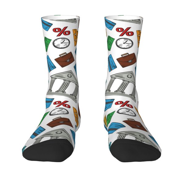 Goofa Art Of Livings Printed Men's Crew Socks, Soft Durable Breathable Moisture-Wicking with Odor Control Cotton socks