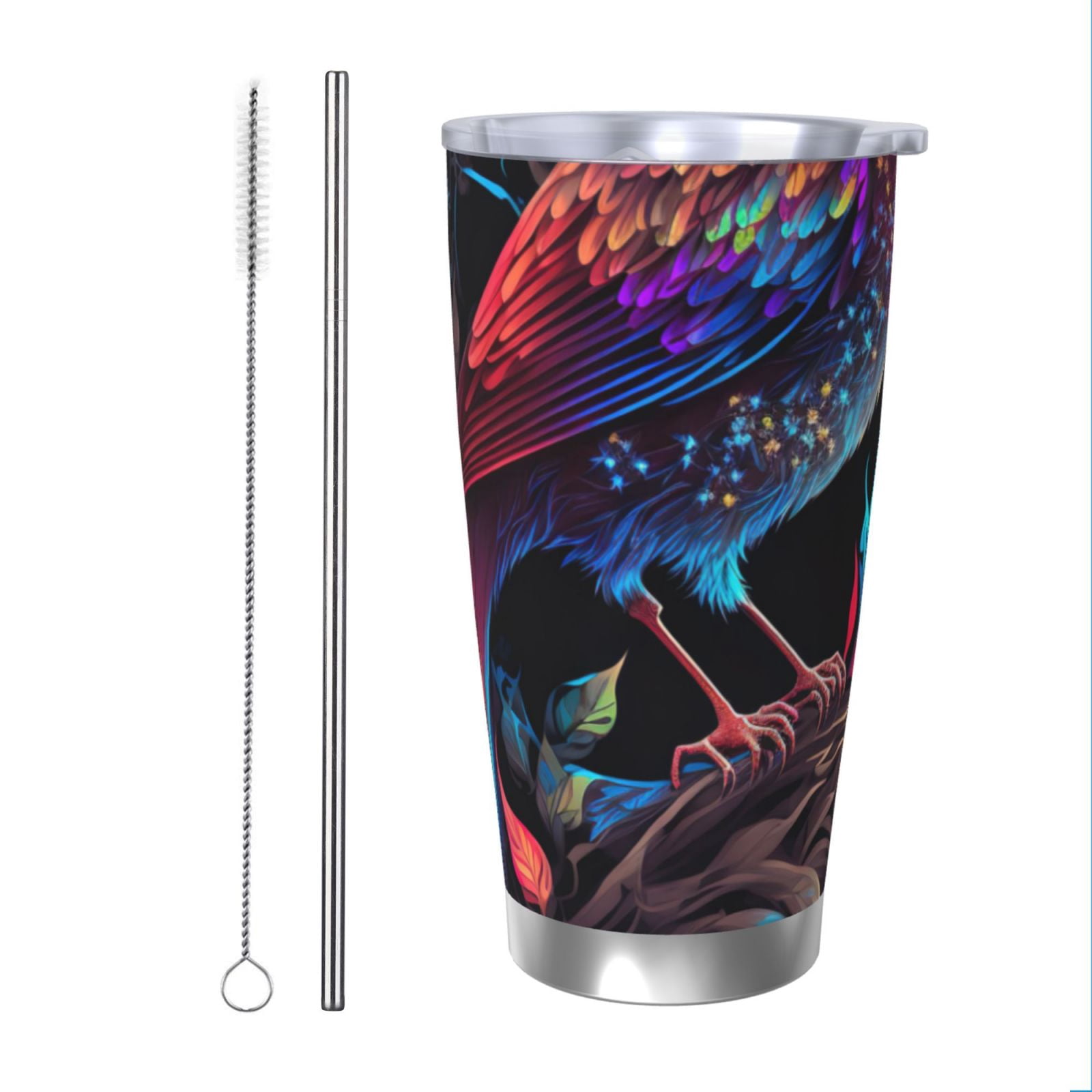 Goofa Artistic Colorful Bird for 20 oz Skinny Tumbler Stainless Steel
